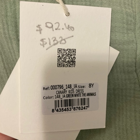 Peter pan collar muslin mint dress - Picture 5 of 6